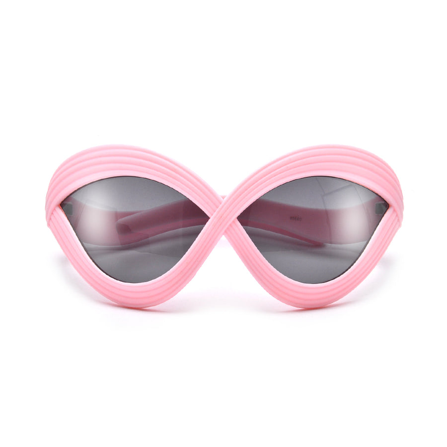 OVERSIZED CROSSED OVER CURVED BUTTERFLY SUNNIES