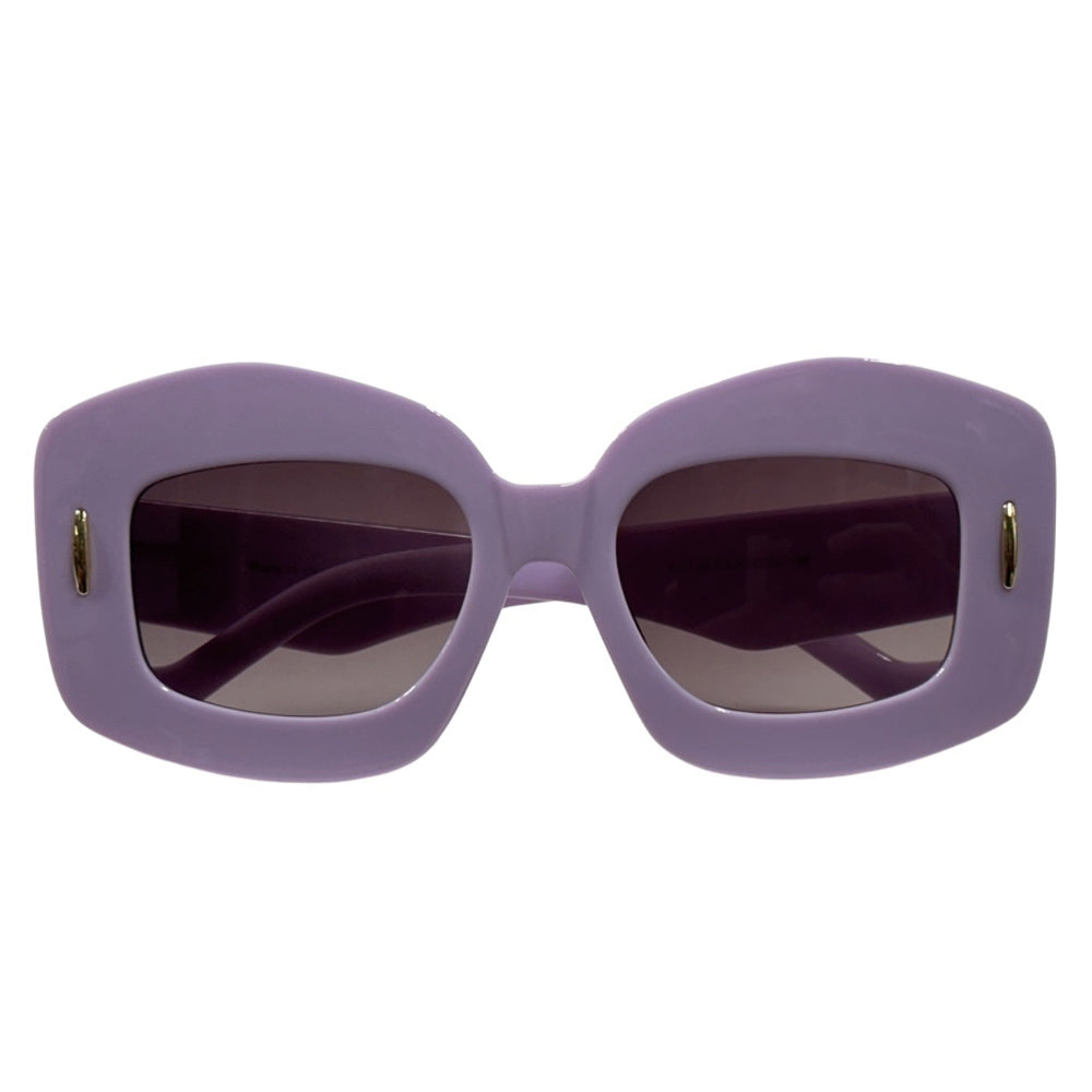 OVERSIZE GOLD ACCENT CHIC THICK GEOMETRIC SUNNIES