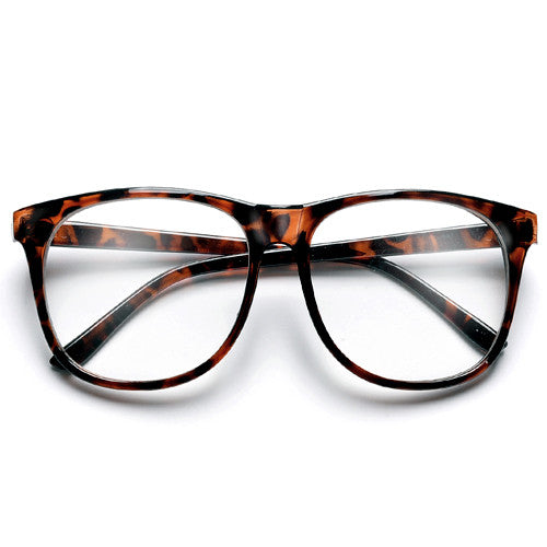 59mm Oversized Nerdy Clear Lens Thin Frame Glasses