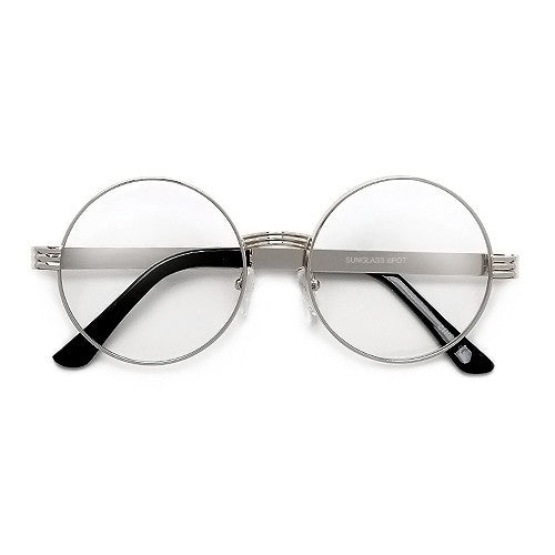 metal goggles Iconic 52mm Thick Triple Ring Round Metal Frame Eyewear