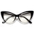 Colorful Ombre Super Cateyes Vintage Inspired Fashion Mod Chic High Pointed Clear Lens Eye Wear Glasses