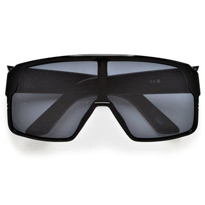 Oversize Bold Full Coverage Shield Sunglasses