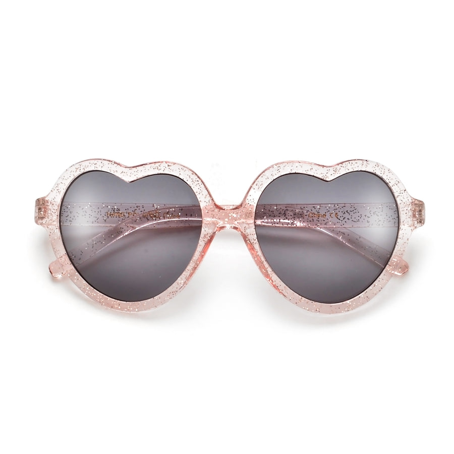 Lovable Chunky Glitter Heart Kids Sunnies