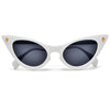 Wavy Temple Classic High Tip Cat Eye Sunglasses