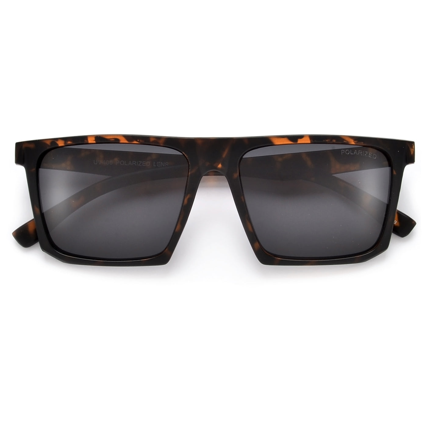 Sleek Flat Top Polarized Squared Out Sunglasses