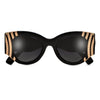 Gold Accent Thick Bold Cat Eye Sunnies