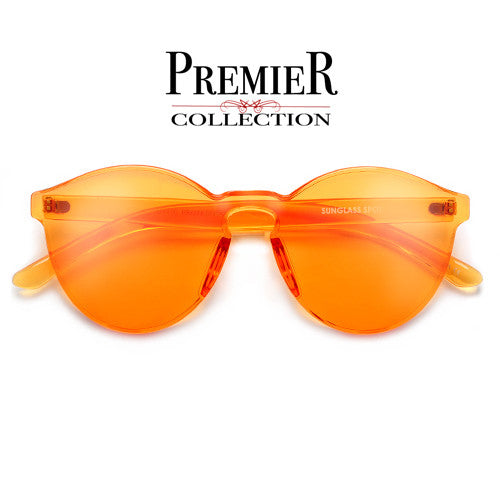 Premier Collection-Colorful Bright Frameless Bold Aesthetic Cat Eye Silhouette Sunnies