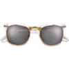 Colorful Reflective Mirrored Lens Classic Half Frame Sunglasses - Sunglass Spot