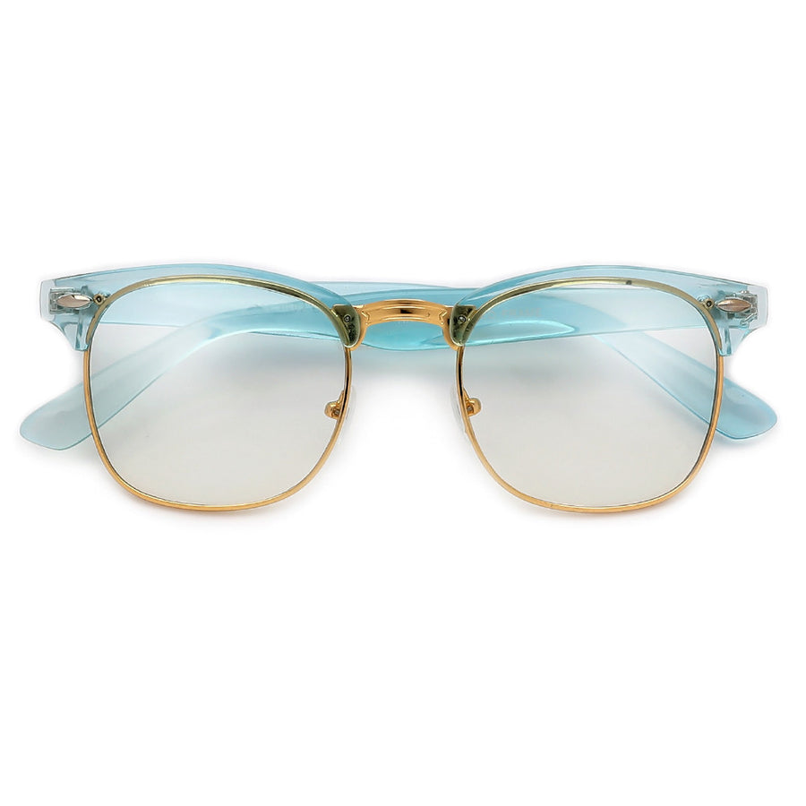 Crystal Frame Stylish Half Frame Clear Eyewear - Sunglass Spot