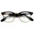 Classic Half Frame with Crystal Clear Lens Stylish Glasses