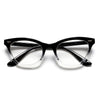 50mm Cat Eye Shaped Clear Lens Glasses with Rivets - Sunglass Spot