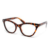 50mm Cat Eye Shaped Clear Lens Glasses with Rivets - Sunglass Spot