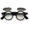 Lennon Inspired Small 42mm Round Flip-Up Sunglasses / Glasses - Sunglass Spot