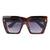 Oversized Cat Eye Retro Sunnies w/ Metal Detailed Temples