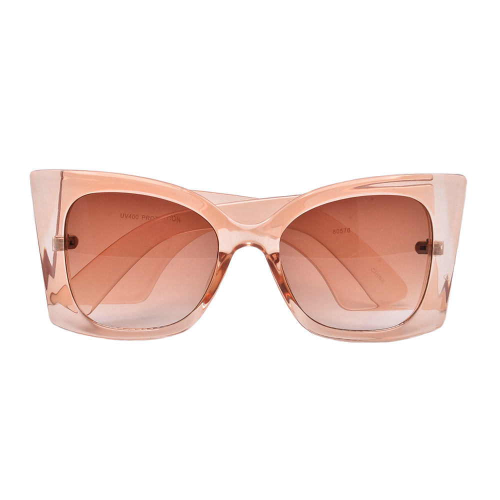 OVERSIZED FLAT HIGH TIP CAT EYE SUNNIES