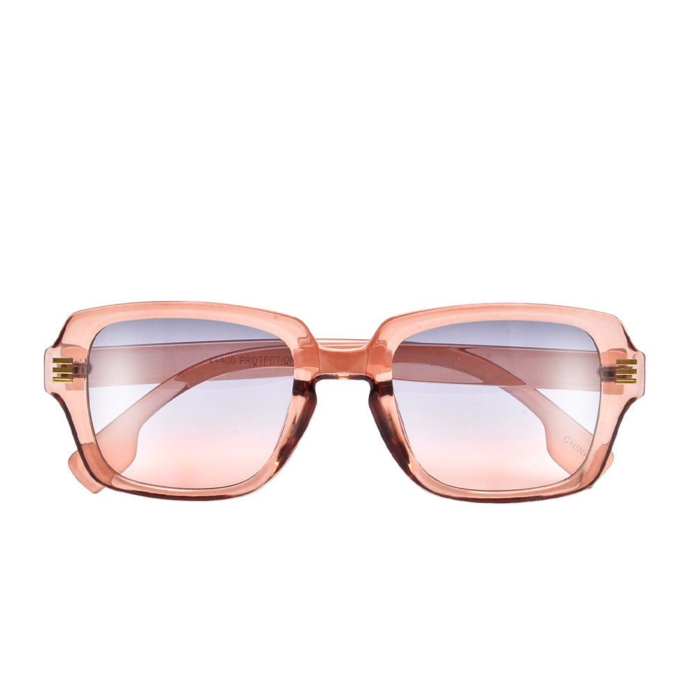 GOLD ACCENT CHIC FASHION APPEAL SQUARE SUNNIES