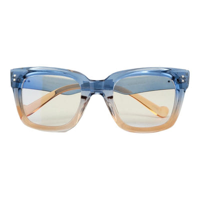 BOLD TRANSLUCENT BLUE LIGHT FILTERING CAT EYE EYEWEAR