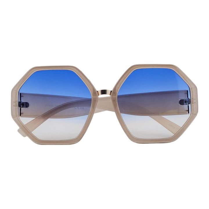 Vintage Hexagonal Oversized Fashion Sunglasses