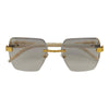 Rimless Leopard Temple Ultra Fashion Sunnies