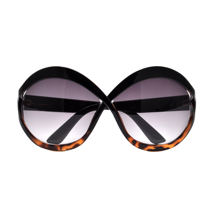 OVERSIZED CROSSED ROUND CUTOUT SUNNIES