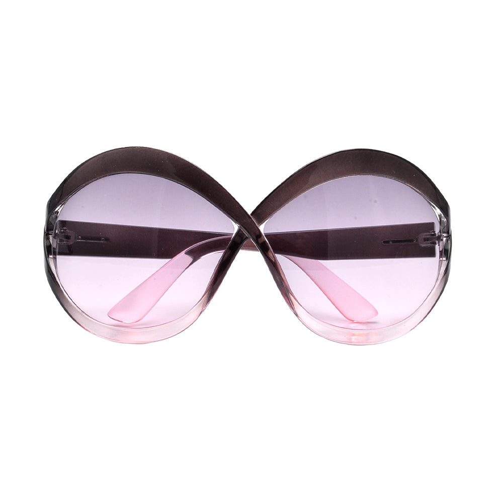 OVERSIZED CROSSED ROUND CUTOUT SUNNIES