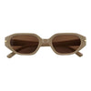 Slim Angular Gold Accent Vintage Sunglasses