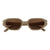 Slim Angular Gold Accent Vintage Sunglasses