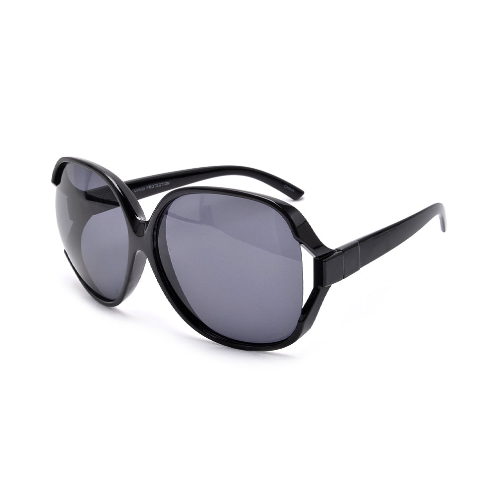 Sophisticated Oversize Round Cutout Sunglasses