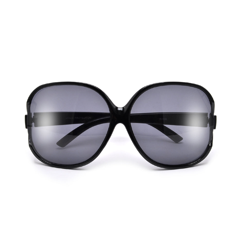 Sophisticated Oversize Round Cutout Sunglasses