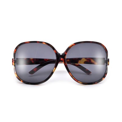 Sophisticated Oversize Round Cutout Sunglasses