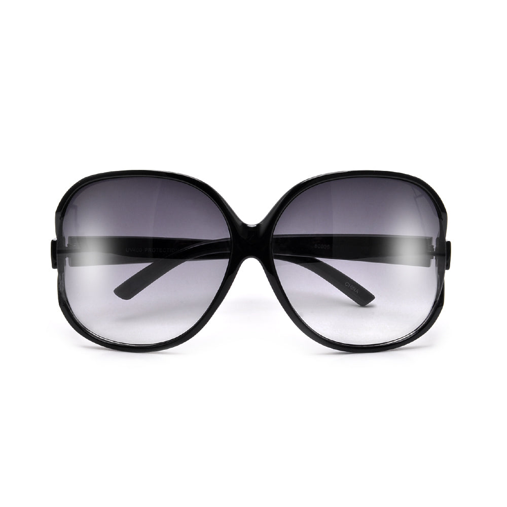Sophisticated Oversize Round Cutout Sunglasses