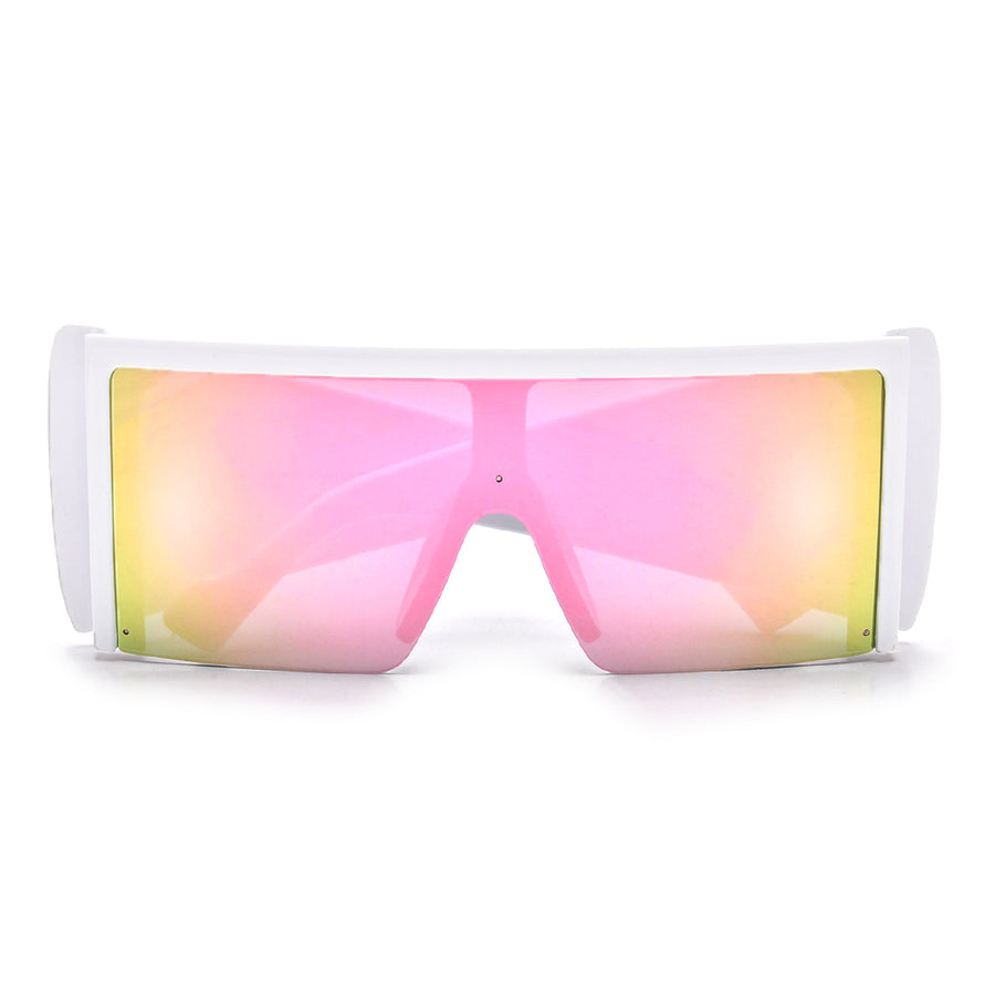 Oversized Squared Full Coverage Shield Shades