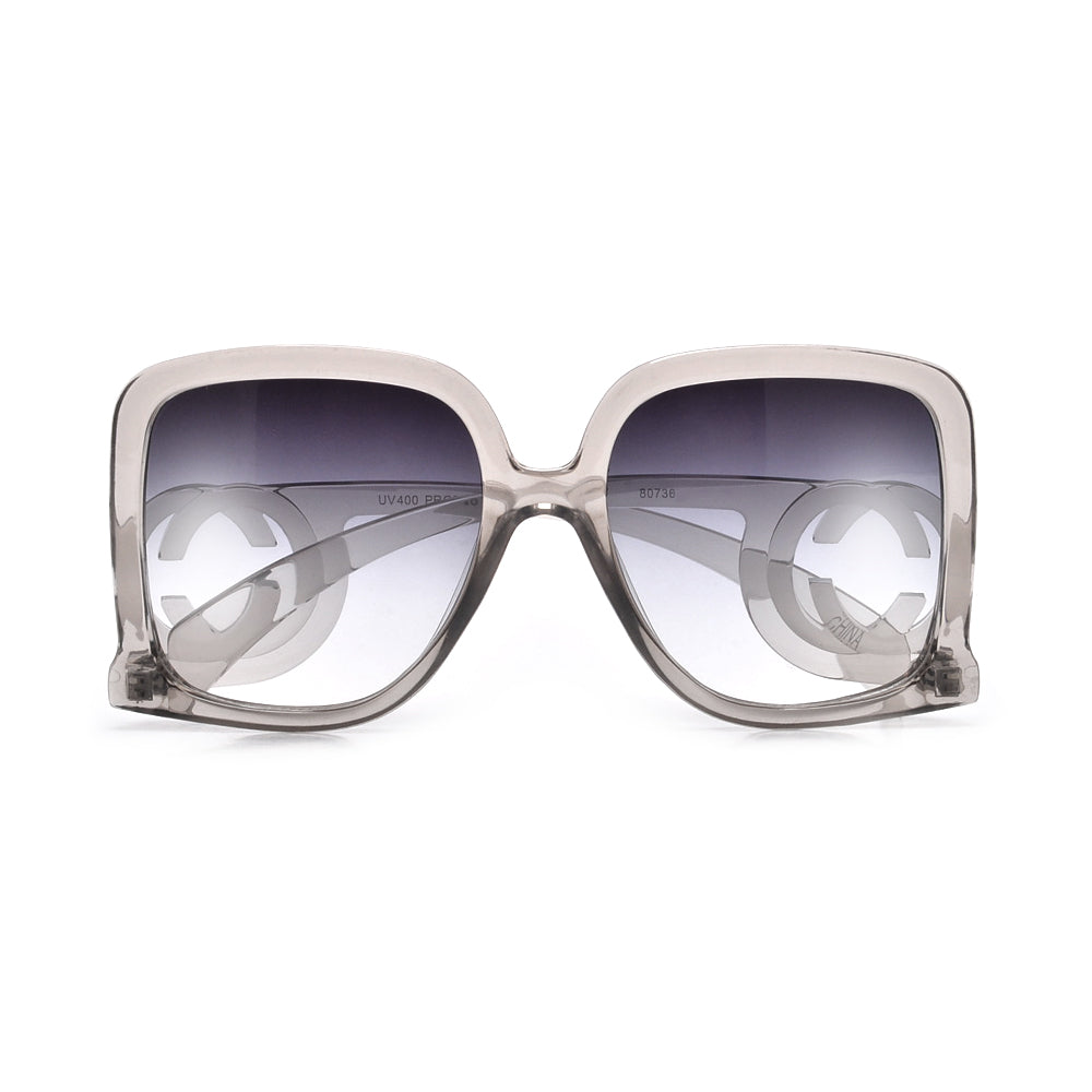 OVERSIZED TRENDY FASHION C LOGO SQUARED SUNNIES