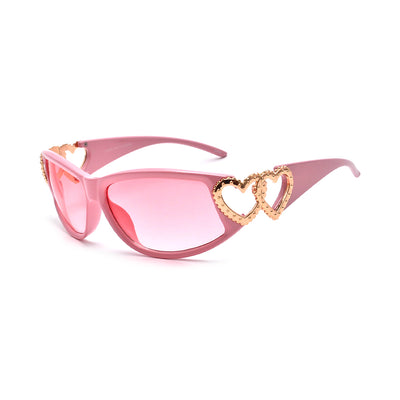 HEART TEMPLE LOGO WRAP AROUND SUNNIES