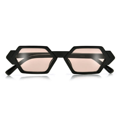 SLIM FASHION GEOMETRIC HEXAGON SHAPED SUNGLASSES