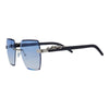 Rimless Leopard Temple Ultra Fashion Sunnies