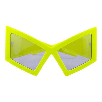 BOLD FUNKY NEON OVERSIZED CAT EYE SUNGLASSES