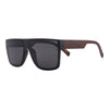 SLEEK FLAT TOP WOOD TEMPLE CLASSIC UNISEX SUNNIES