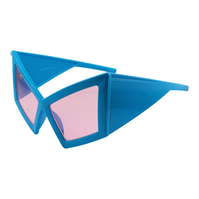 BOLD FUNKY NEON OVERSIZED CAT EYE SUNGLASSES