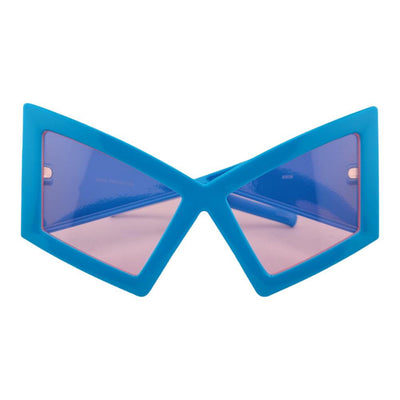 BOLD FUNKY NEON OVERSIZED CAT EYE SUNGLASSES