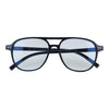 Streamlined Minimalist Studded Retro Blue Light Clear Lens Aviator