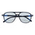 Streamlined Minimalist Studded Retro Blue Light Clear Lens Aviator