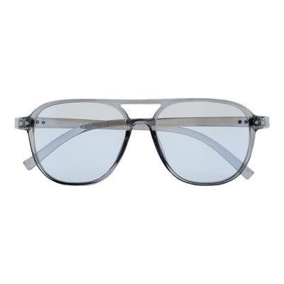 Streamlined Minimalist Studded Retro Blue Light Clear Lens Aviator