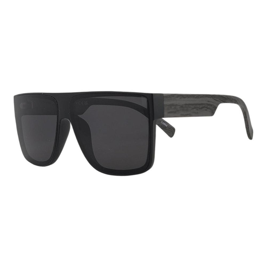 SLEEK FLAT TOP WOOD TEMPLE CLASSIC UNISEX SUNNIES