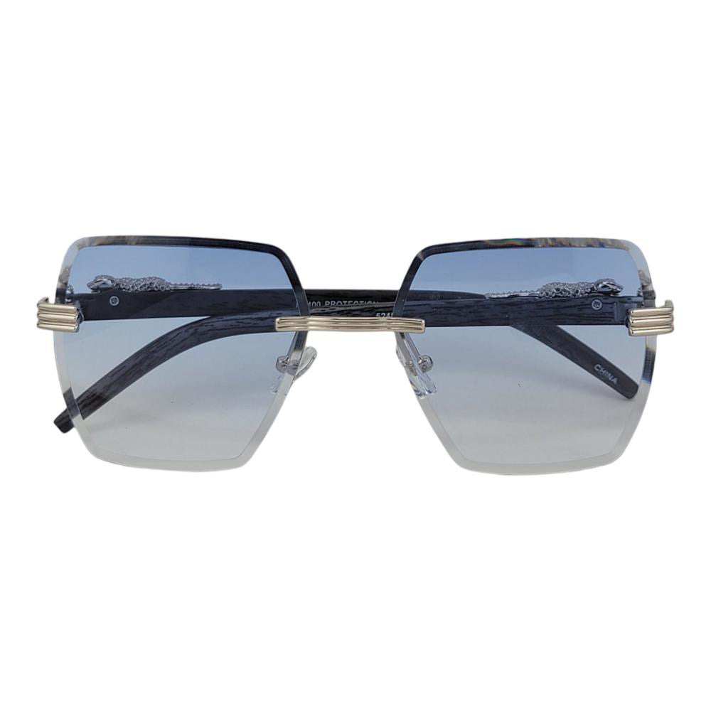 Rimless Leopard Temple Ultra Fashion Sunnies