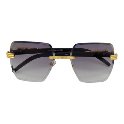 Rimless Leopard Temple Ultra Fashion Sunnies