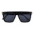 Gold Striped Accent Flat Top Designer Inspired Sunglasses