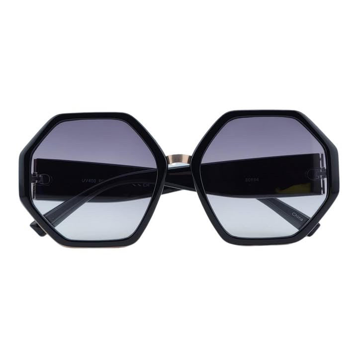 Vintage Hexagonal Oversized Fashion Sunglasses