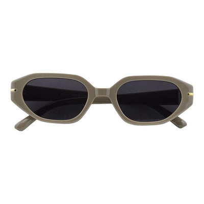 Slim Angular Gold Accent Vintage Sunglasses