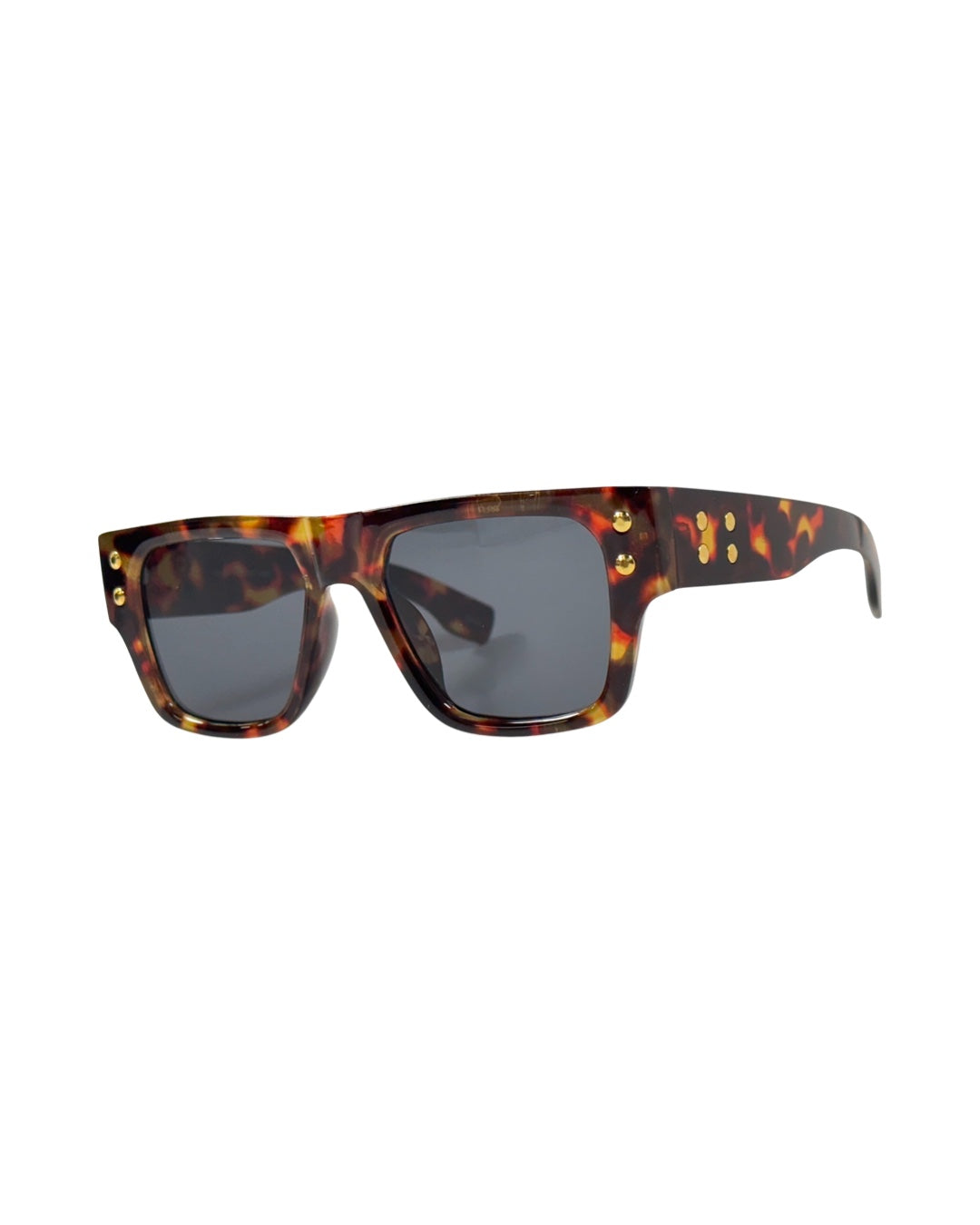 BOLD SQUARED STUDDED CHIC FASHION SUNGLASSES